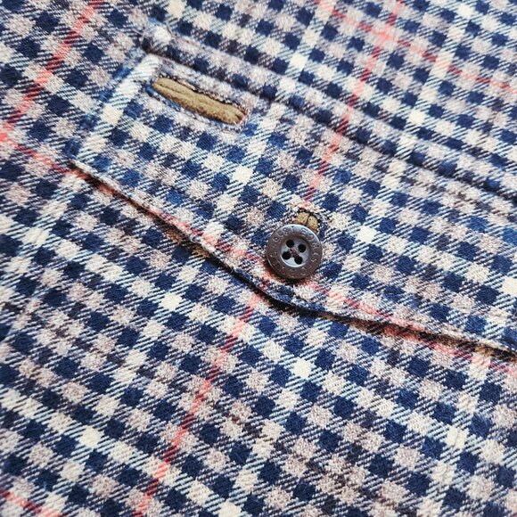 Orvis Men's Flannel Plaid Shirt Fairbanks Cotton Size M - Picture 7 of 10